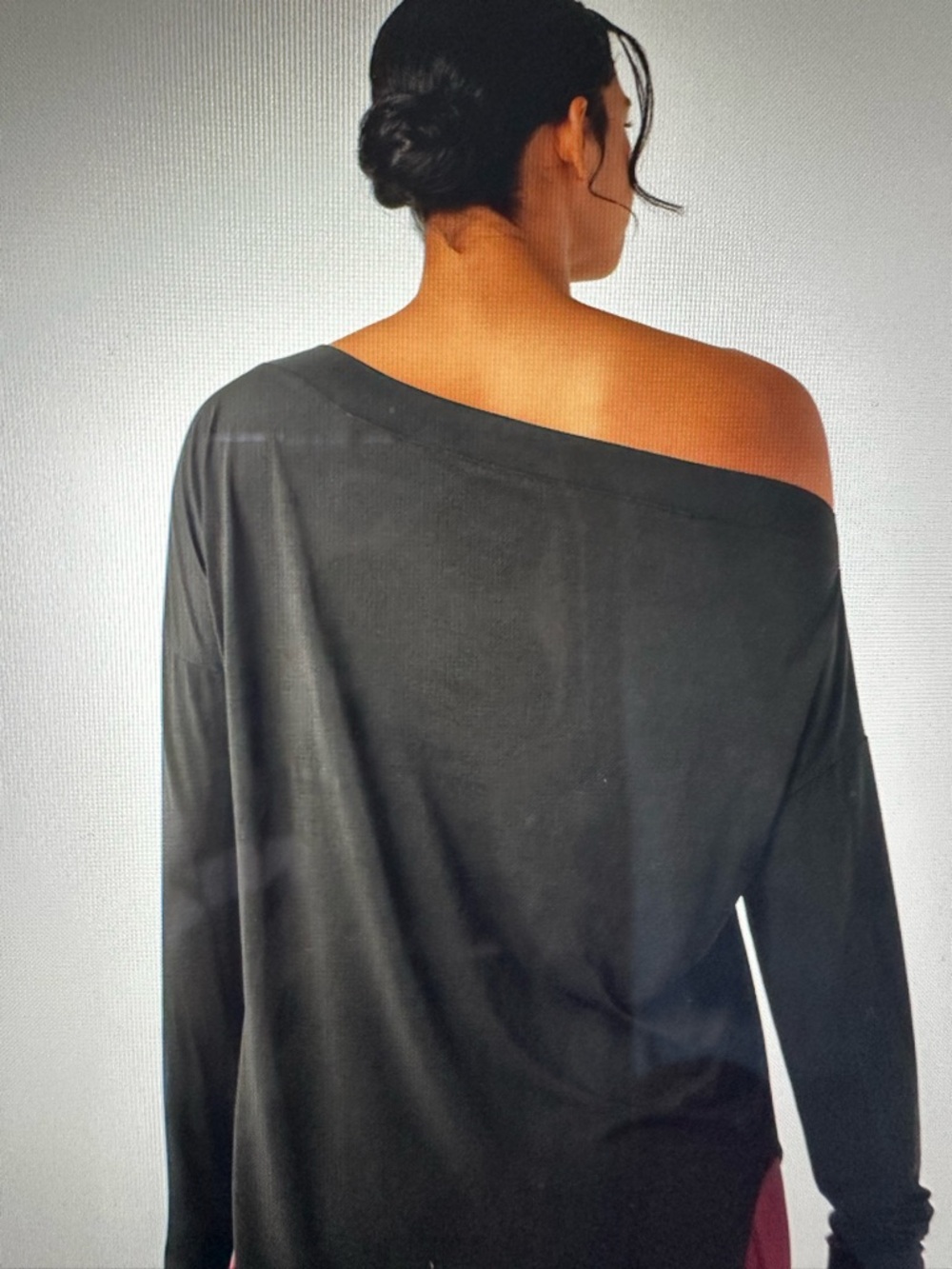 HALARA Off-Shoulder Long Sleeve Top in Black - Picture 4 of 13